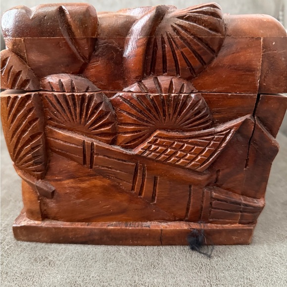 Hand-Carved Wooden Box - Picture 12 of 13
